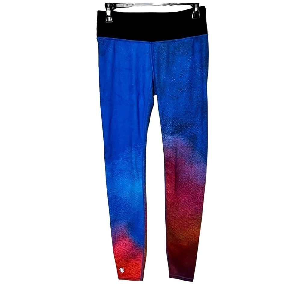 Athleta Speed Sonar Multicolor Leggings Size Small Blue/Purple/Pink